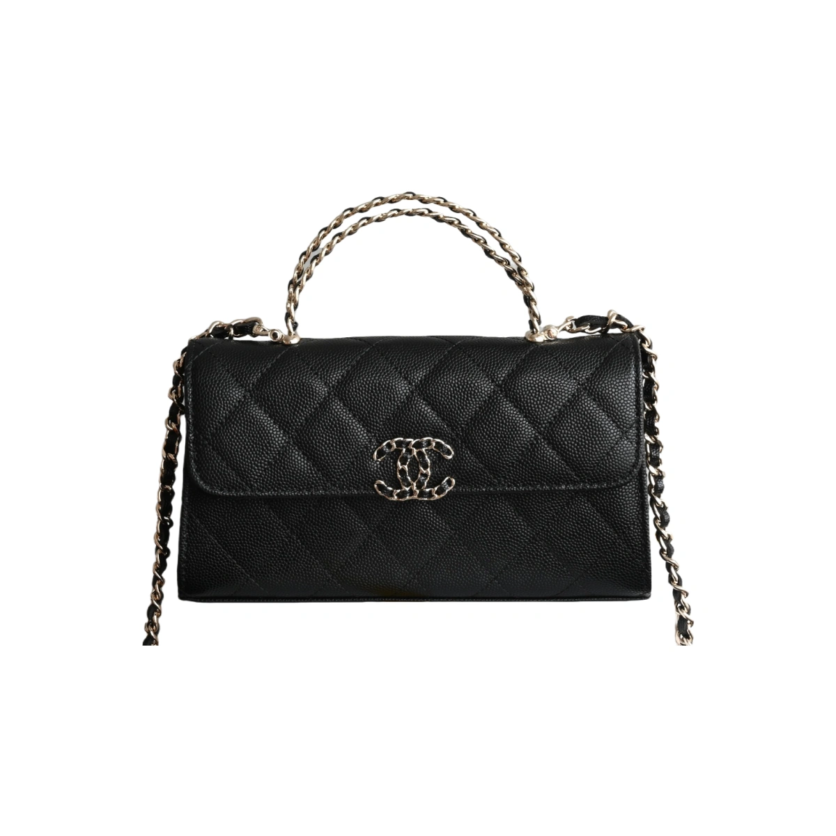 高仿香奈兒/Chanel Wallet on Chain 翻蓋式鏈條肩背包 黑色
