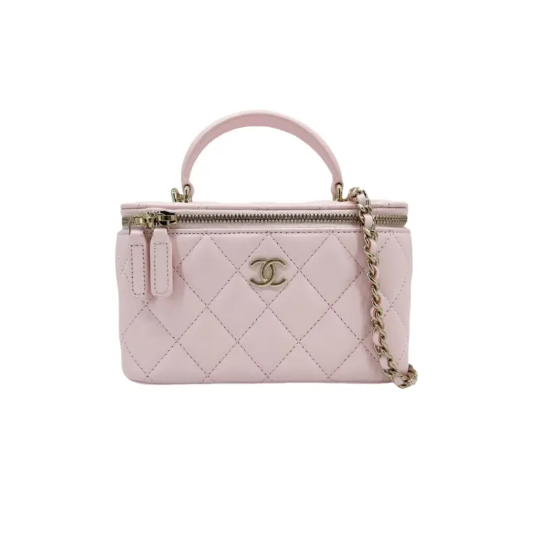 高仿香奈兒/Chanel Vanity系列粉色Vanity Case迷你盒子包
