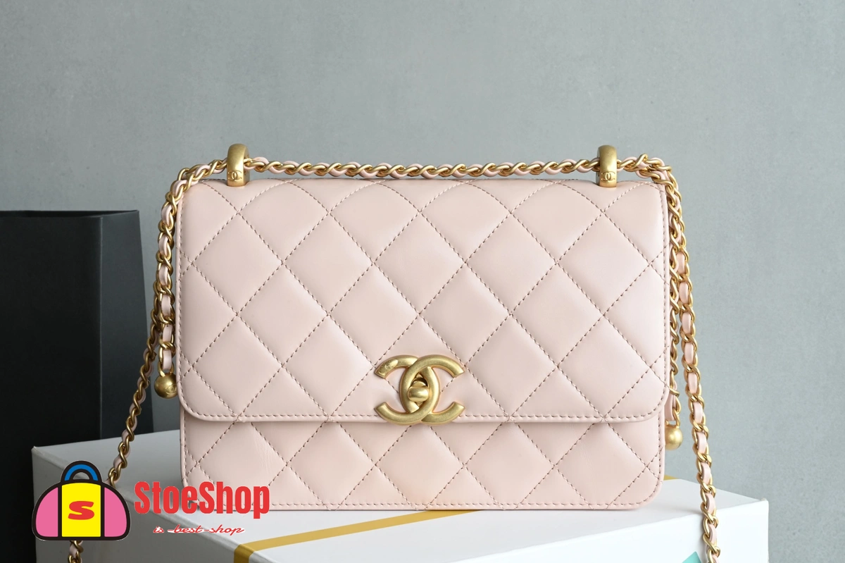 高仿香奈兒/Chanel Classic Flap 粉色鏈條錢包包