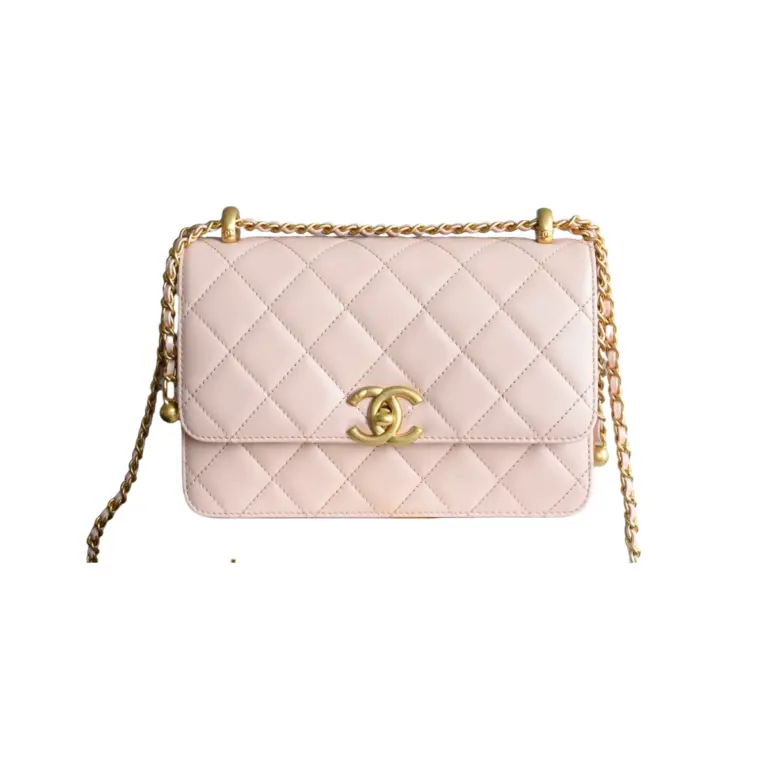 高仿香奈兒/Chanel Classic Flap 粉色鏈條錢包包