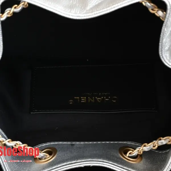 高仿香奈兒/Chanel 22 Bag 抽繩式鏈條手提包 銀色