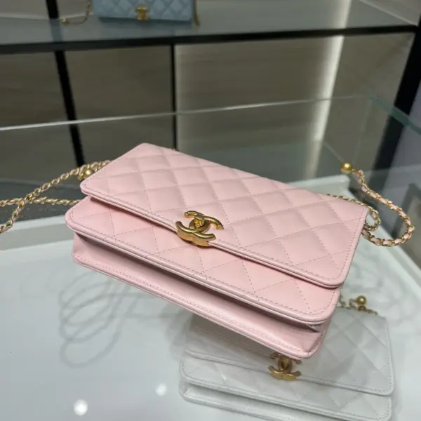 高仿香奈兒/Chanel 25S 淺粉色 WOC發財包