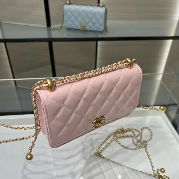 高仿香奈兒/Chanel 25S 淺粉色 WOC發財包