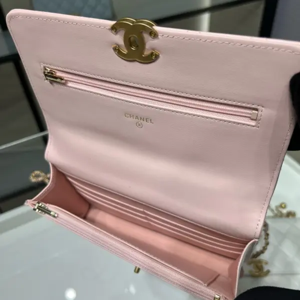 高仿香奈兒/Chanel 25S 淺粉色 WOC發財包