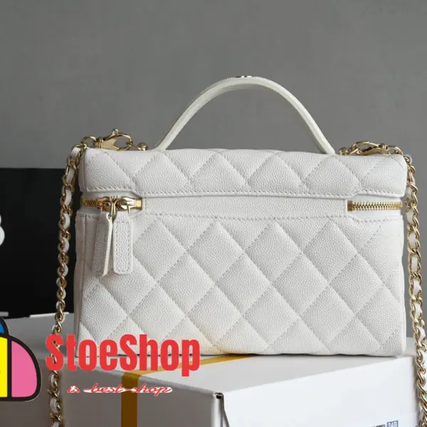 高仿香奈兒/Chanel Vanity Case 白色盒子包