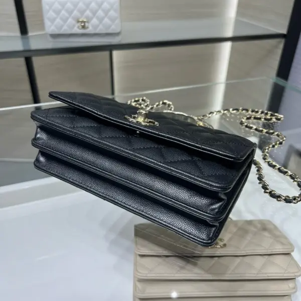 高仿香奈兒/Chanel WOC 帶手柄翻蓋包 深藍色
