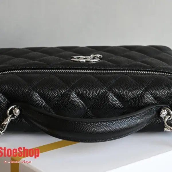 高仿香奈兒/Chanel Vanity Case 手提斜挎兩用盒子包 黑色