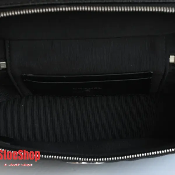 高仿香奈兒/Chanel Vanity Case 手提斜挎兩用盒子包 黑色