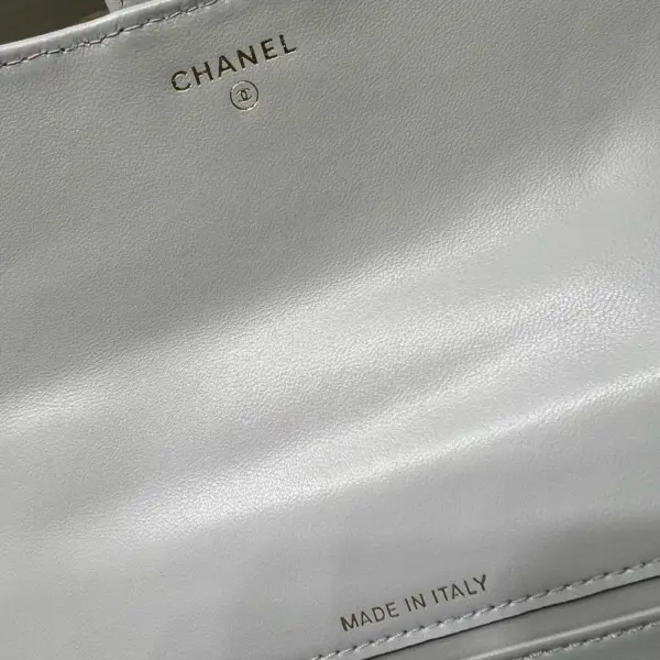 高仿香奈兒/Chanel Classic Flap系列 Mini帶手柄淺灰色