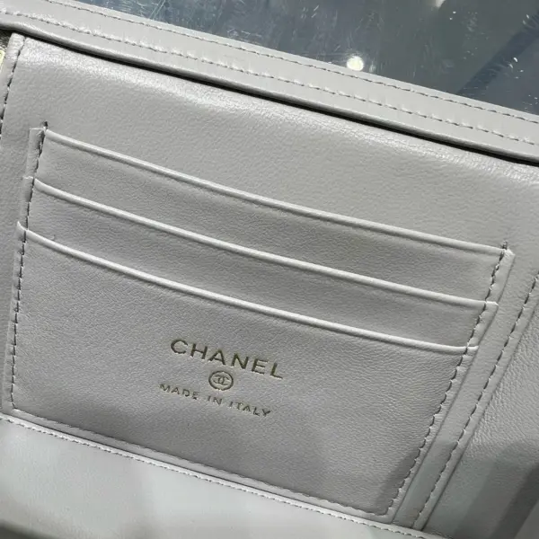 高仿香奈兒/Chanel Vanity Case 淺灰色小型化妝包