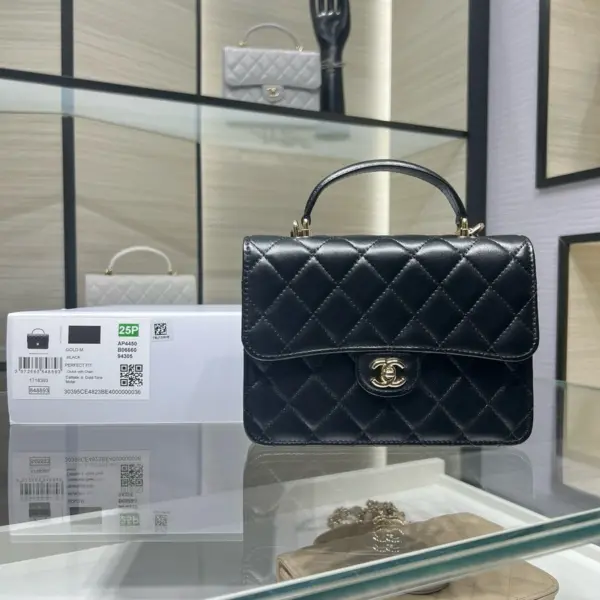 高仿香奈兒/Chanel Coco Handle 黑色手提肩背包