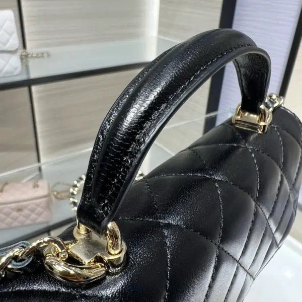 高仿香奈兒/Chanel Coco Handle 黑色手提肩背包