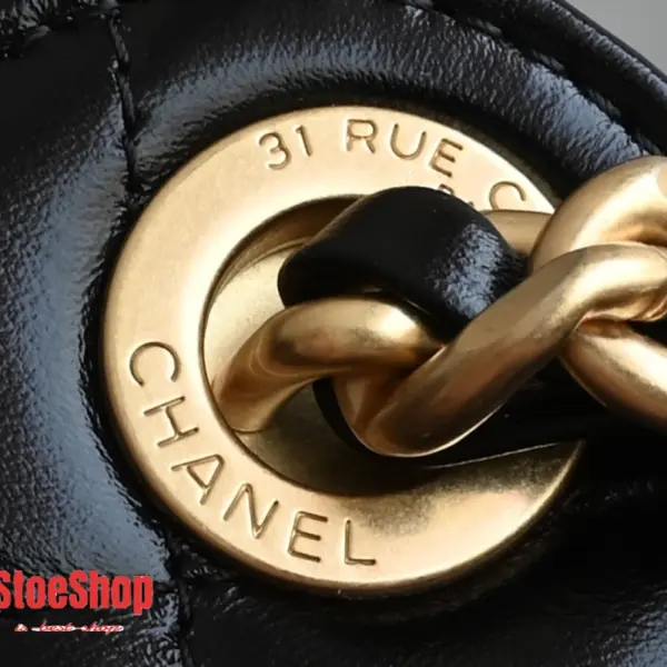 高仿香奈兒/Chanel 25C系列 抽繩式菱格紋手提包 黑色 15 高仿香奈兒/Chanel 25C系列 抽繩式菱格紋手提包 黑色