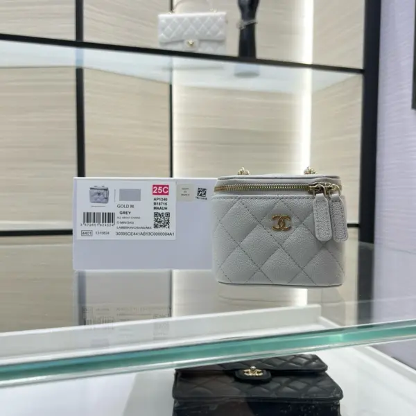 高仿香奈兒/Chanel 25C 手柄式方包 淺灰色