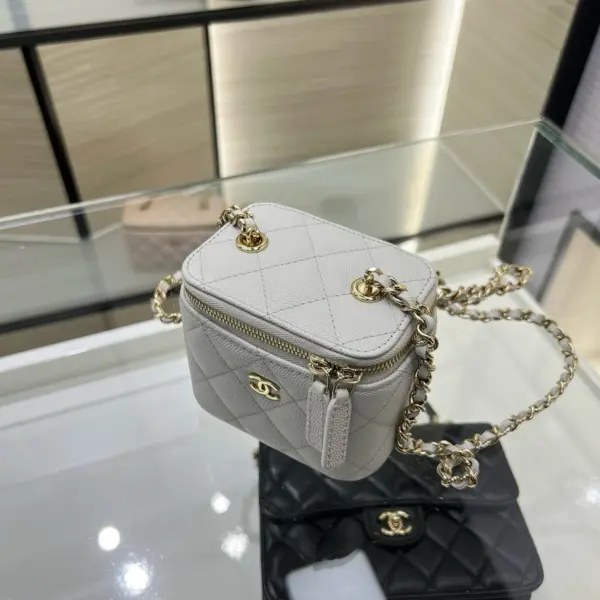 高仿香奈兒/Chanel 25C 手柄式方包 淺灰色