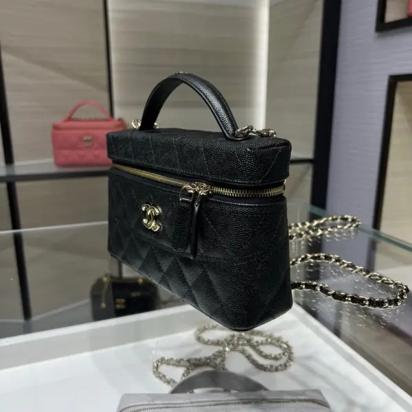 高仿香奈兒/Chanel Vanity Case化妝箱包 黑色