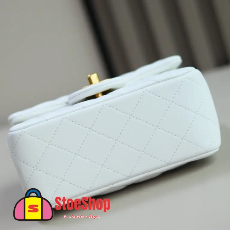 高仿香奈兒/Chanel Classic Flap 迷你白色金屬球單肩包