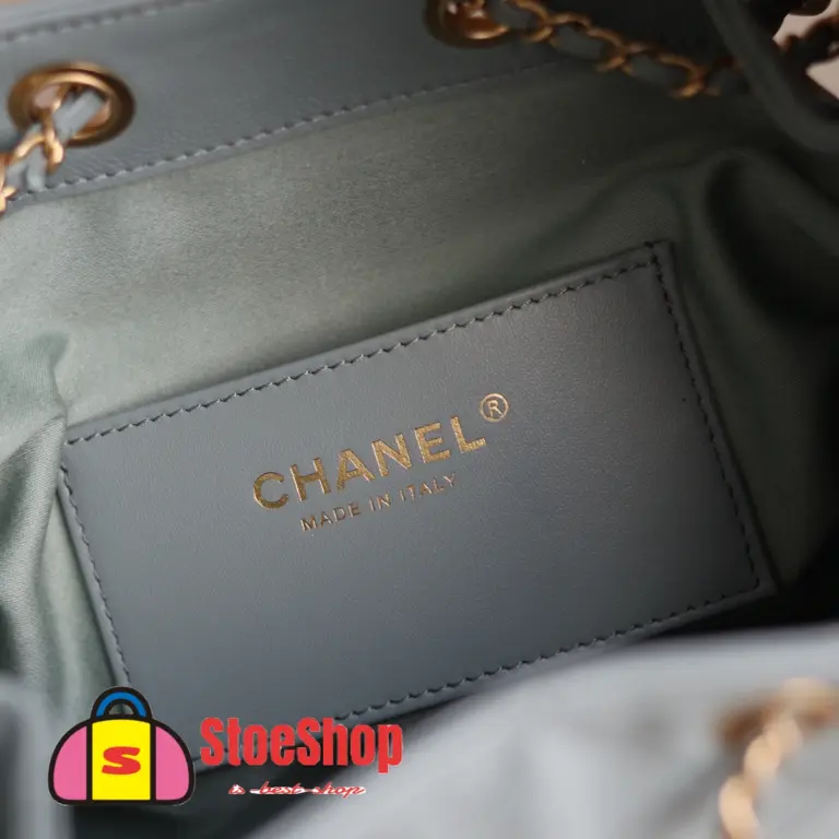 高仿香奈兒/Chanel Hobo 菱格紋手提包 淺藍色 小號