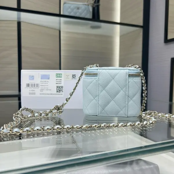 高仿香奈兒/Chanel 25C 淺藍色方盒子包