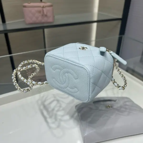 高仿香奈兒/Chanel 25C 淺藍色方盒子包