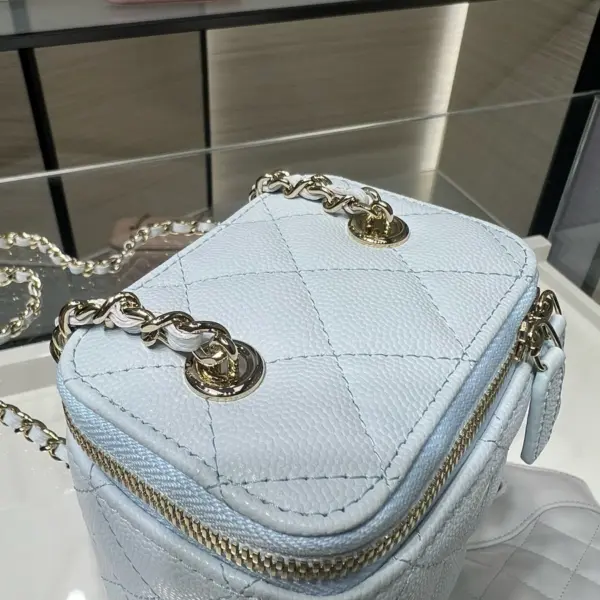 高仿香奈兒/Chanel 25C 淺藍色方盒子包