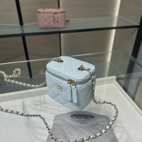 高仿香奈兒/Chanel 25C 淺藍色方盒子包