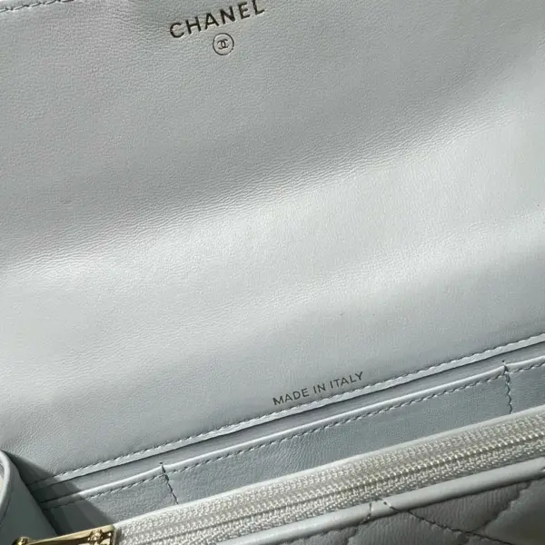 高仿香奈兒/Chanel Classic Flap 經典迷你口蓋包 淺藍色