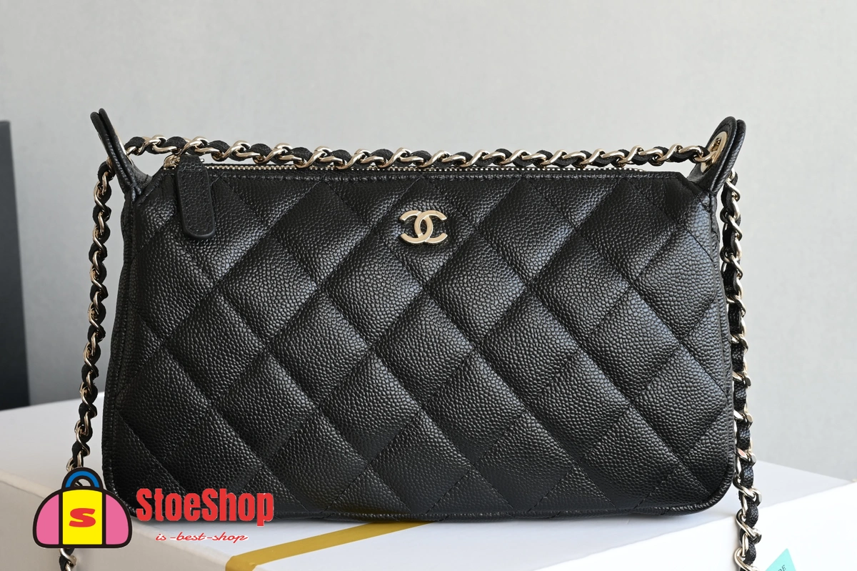 高仿香奈兒/Chanel Pochette系列黑色麻將包