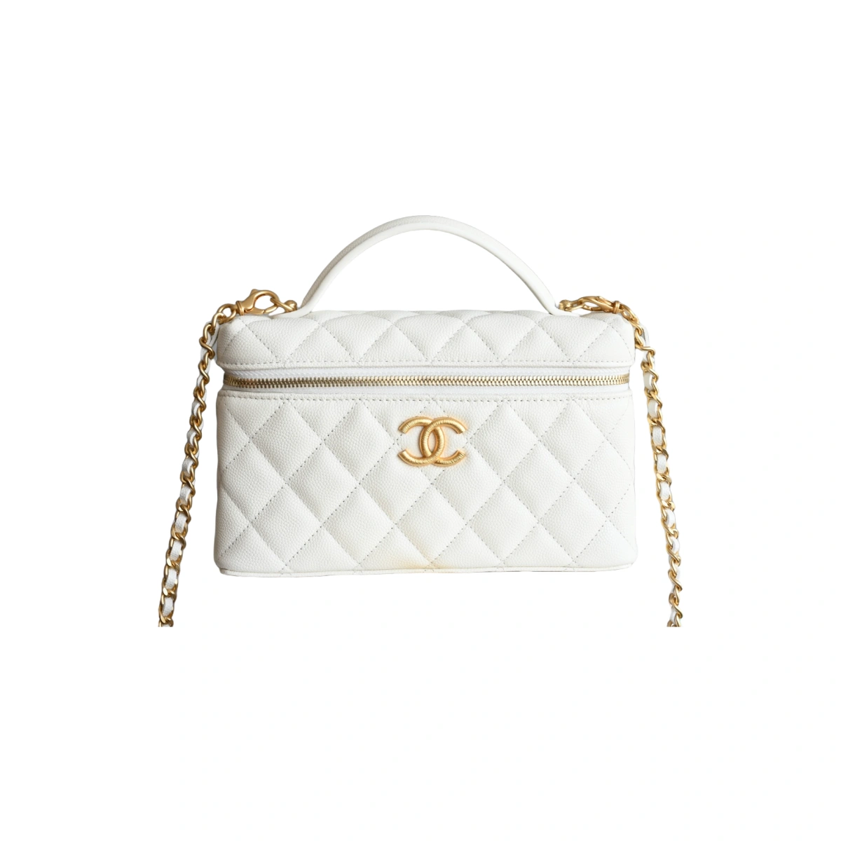 高仿香奈兒/Chanel Vanity Case 迷你化妝包 白色