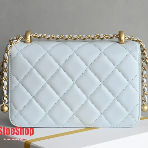 高仿香奈兒/Chanel 19系列 19 Wallet on Chain 淺藍色