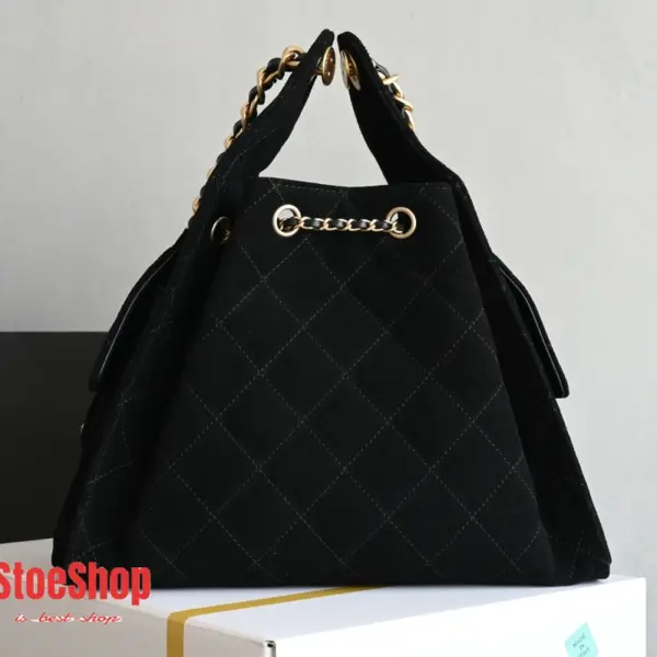 高仿香奈兒/Chanel Bucket Bag 抽繩水桶包 黑色