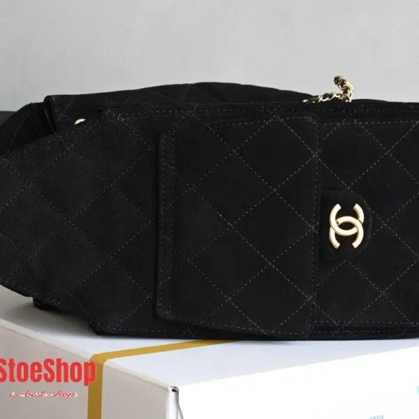 高仿香奈兒/Chanel Bucket Bag 抽繩水桶包 黑色