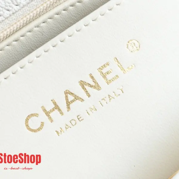 高仿香奈兒/Chanel Classic Flap 白色帶手提菱格紋單肩包