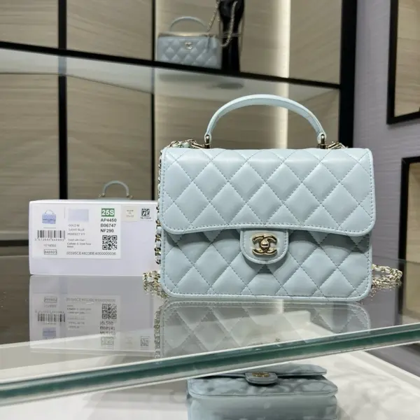 高仿香奈兒/Chanel Premiere 淺藍色Première手袋