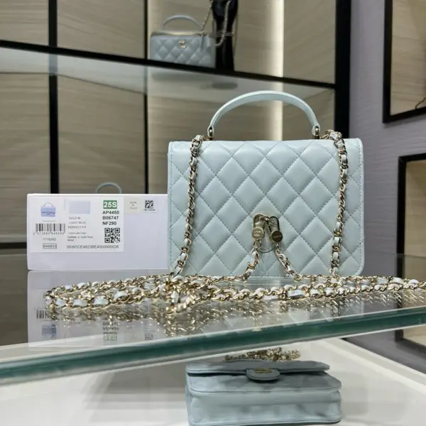 高仿香奈兒/Chanel Premiere 淺藍色Première手袋