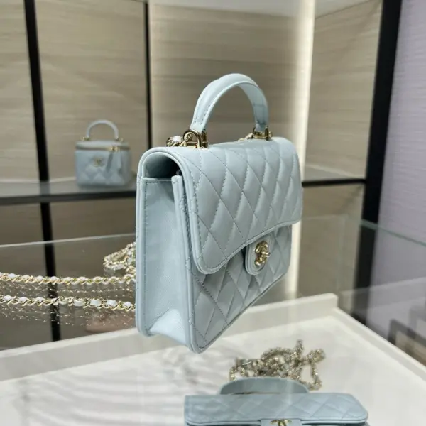 高仿香奈兒/Chanel Premiere 淺藍色Première手袋