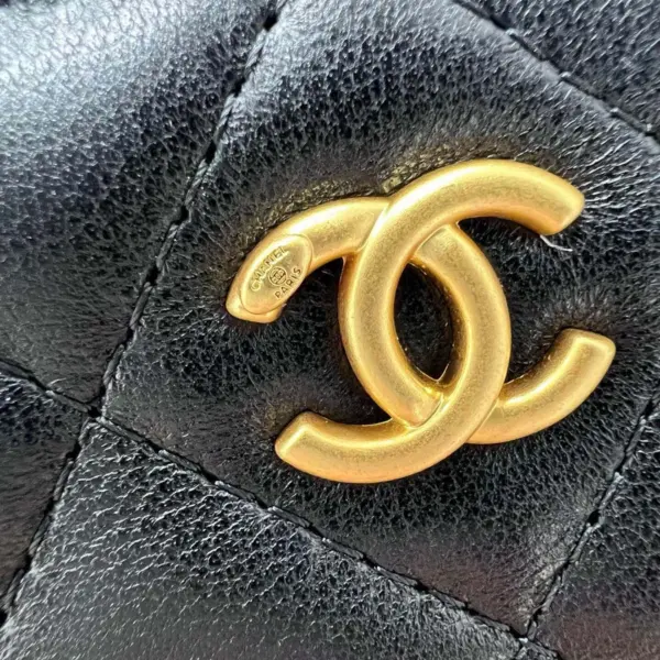 高仿香奈兒/Chanel 經典系列菱格紋鏈條化妝盒黑色
