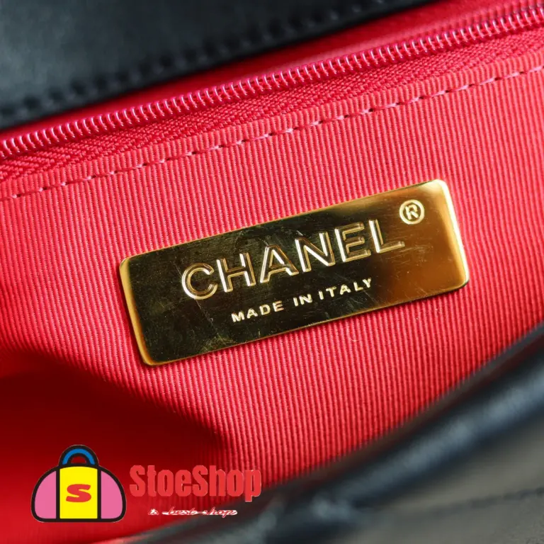 高仿香奈兒/Chanel 19 中號肩背包｜黑色山羊皮