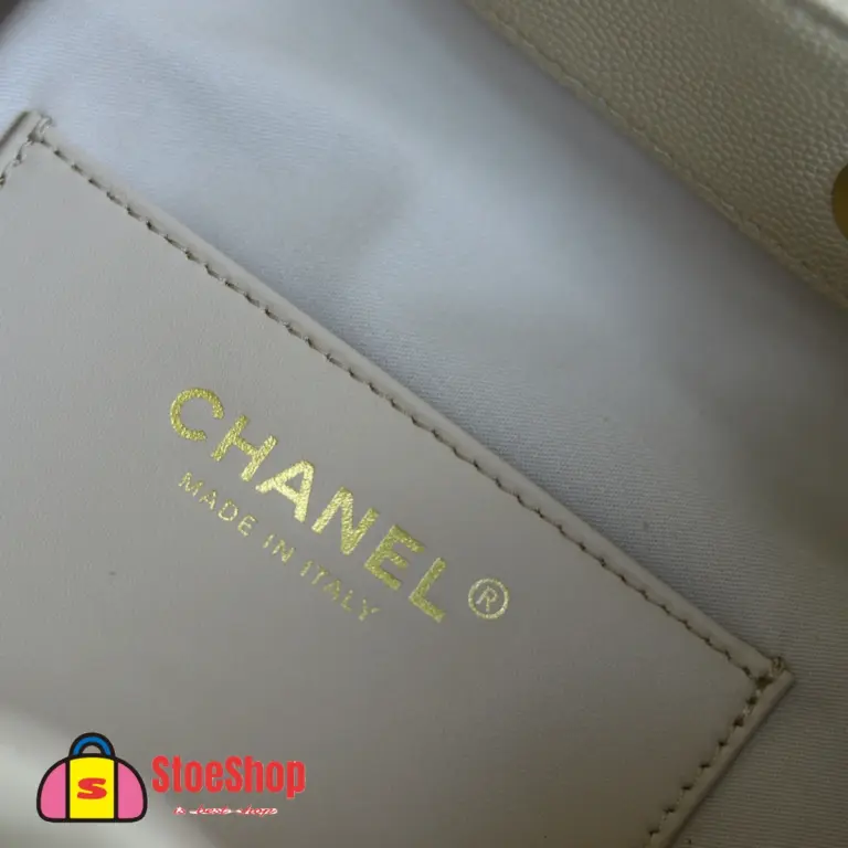 高仿香奈兒/CHANEL 25C Hobo 肩背包｜Onda 魚子醬小牛皮奶茶色