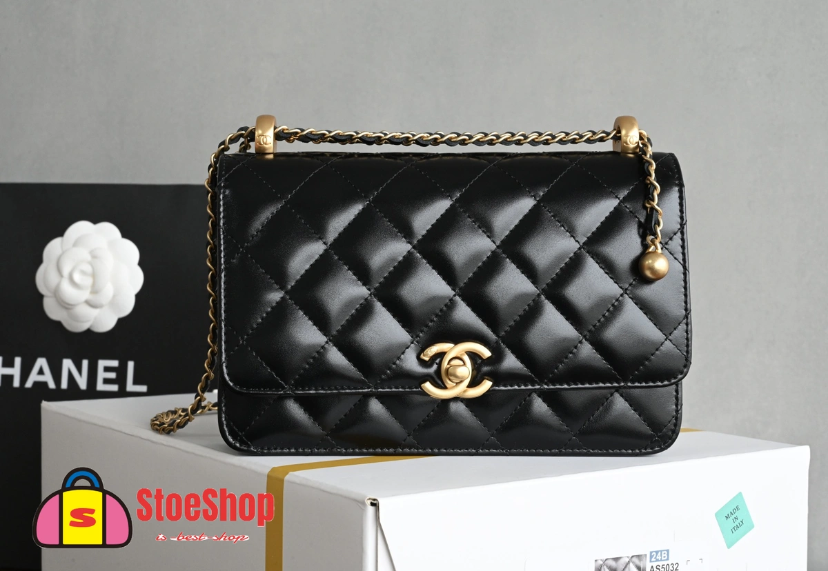 高仿香奈兒/Chanel Wallet on Chain 黑色鏈條錢包式單肩包