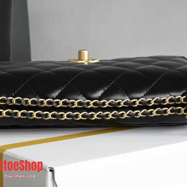 高仿香奈兒/Chanel Wallet on Chain 黑色鏈條錢包式單肩包