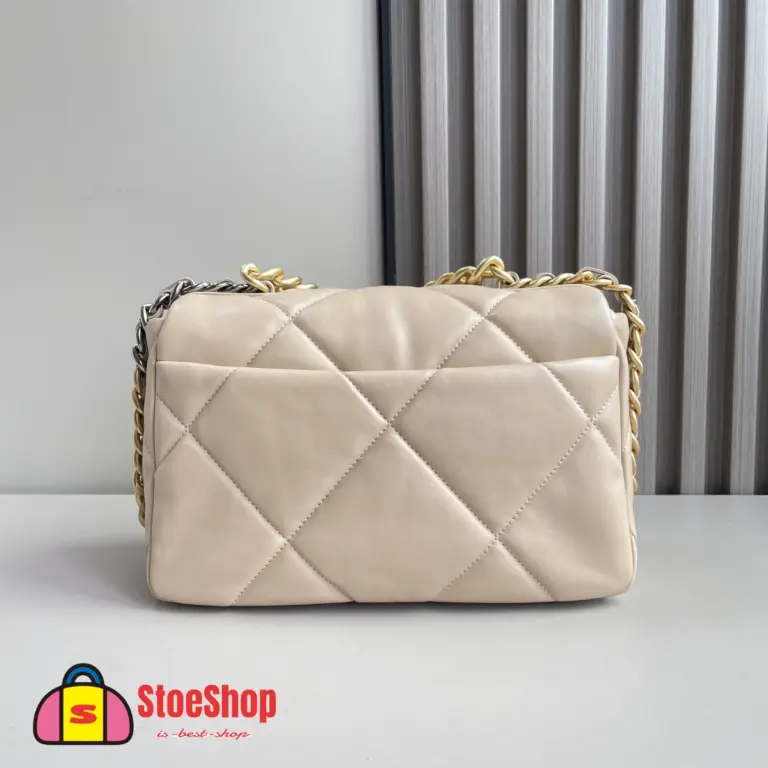 高仿香奈兒/Chanel 19 小號肩背包｜粉紅山羊皮×24K做舊鍍金五金