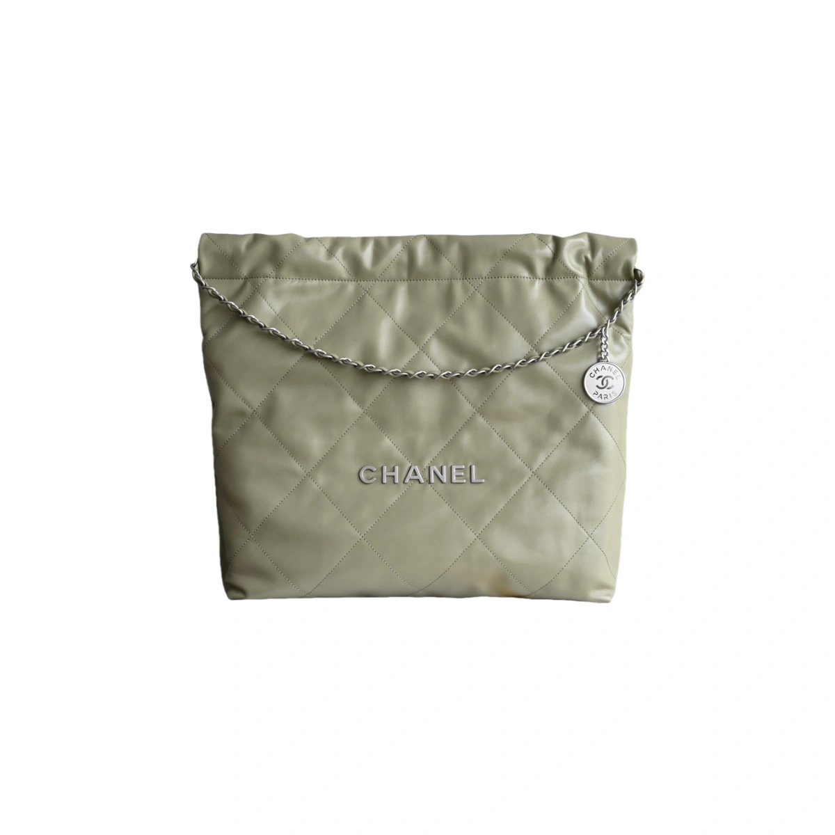 高仿香奈兒/Chanel Deauville Shopping Tote Bag 淡綠色購物托特包