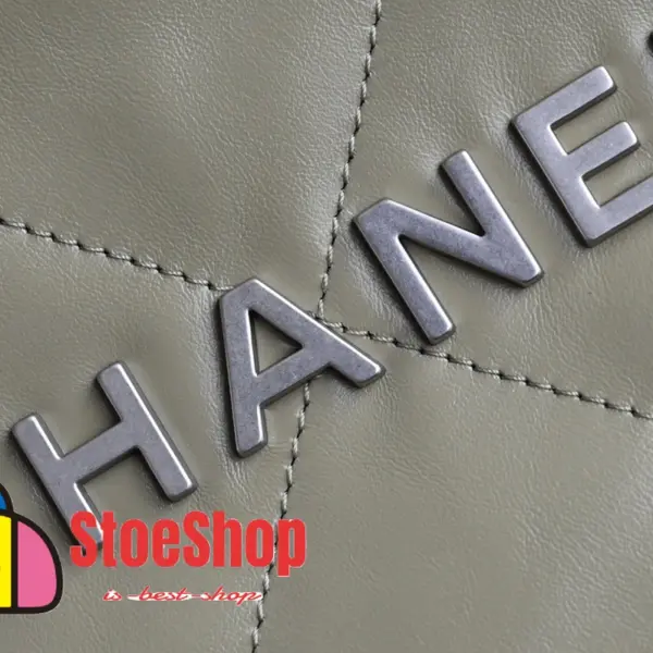 高仿香奈兒/Chanel Deauville Shopping Tote Bag 淡綠色購物托特包