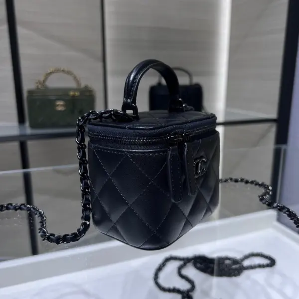 高仿香奈兒/Chanel Vanity Case 黑色小型化妝包