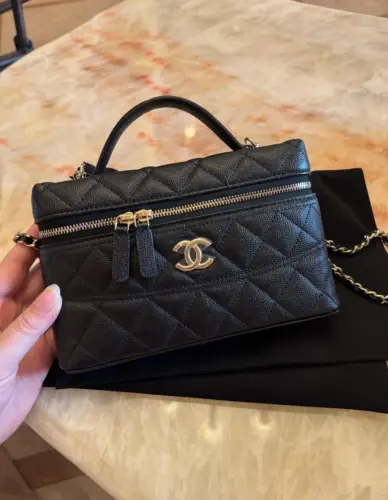 高仿香奈兒/Chanel Vanity系列 黑色盒子包 photo review