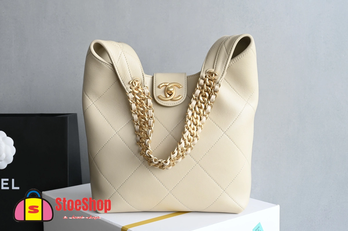 高仿香奈兒/Chanel 19系列19 Shoulder Bag米白色肩背包