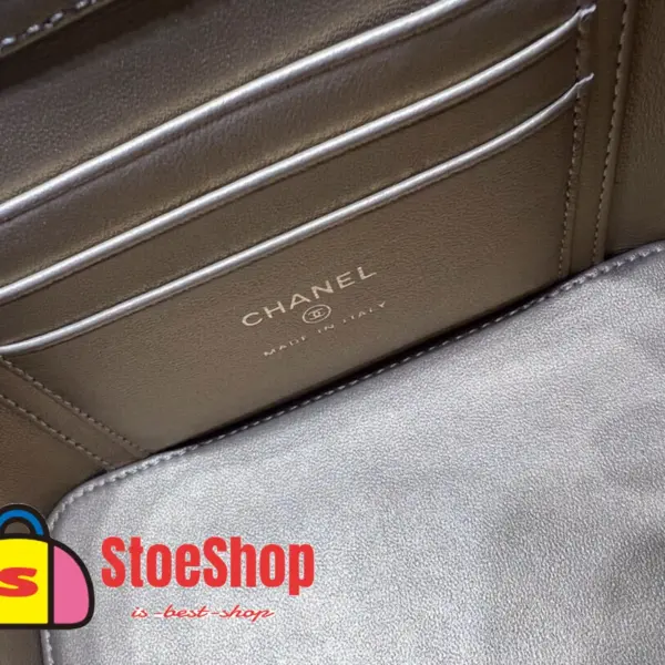 高仿香奈兒/Chanel Vanity Case 方形菱格紋粉色化妝包/斜挎包