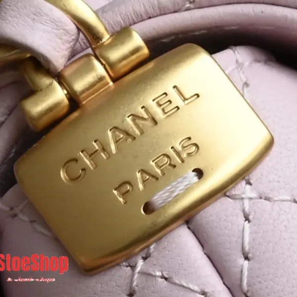 高仿香奈兒/Chanel Classic Flap系列迷你菱形格紋單肩手提包淡粉色