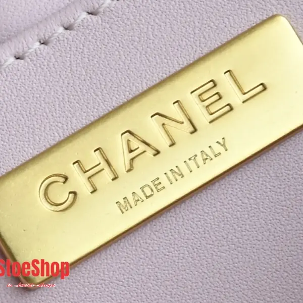高仿香奈兒/Chanel Classic Flap系列迷你菱形格紋單肩手提包淡粉色